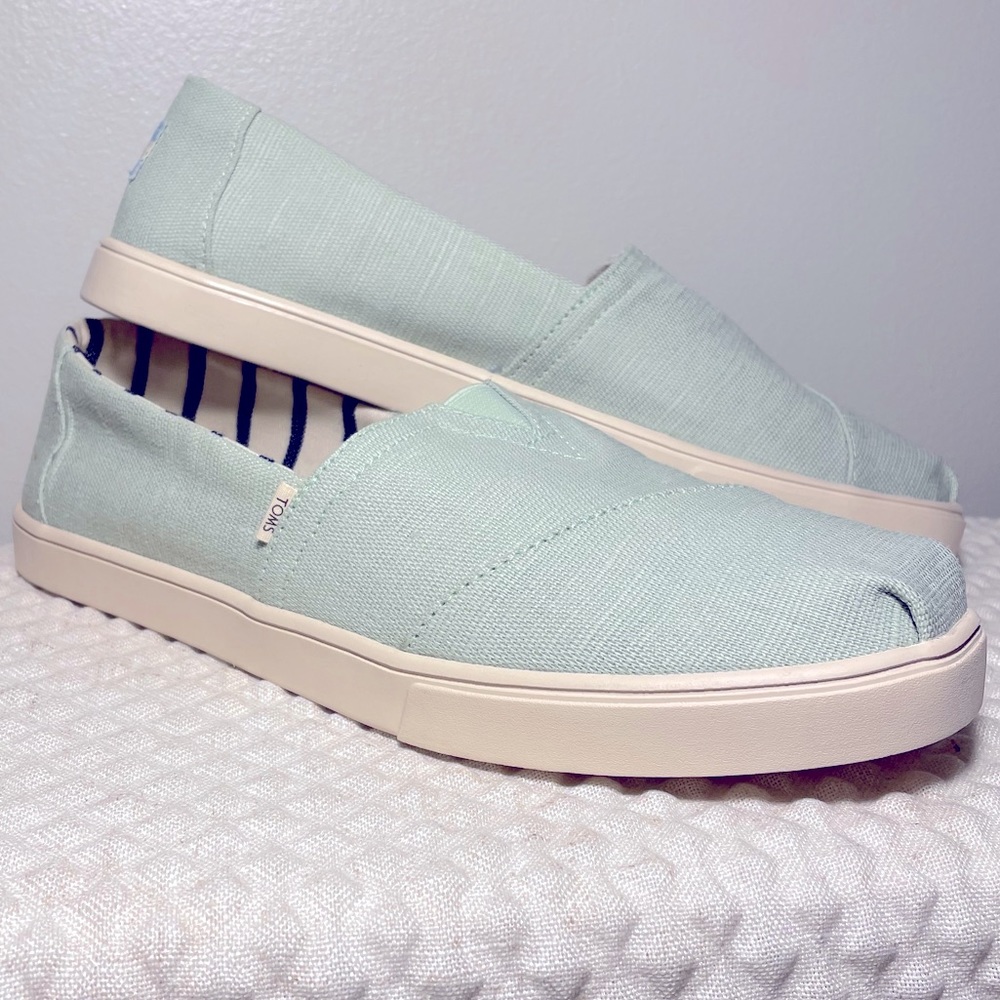 Toms / slip on mint canvas